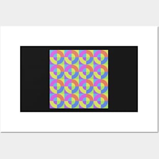 retro geometrical pattern Posters and Art